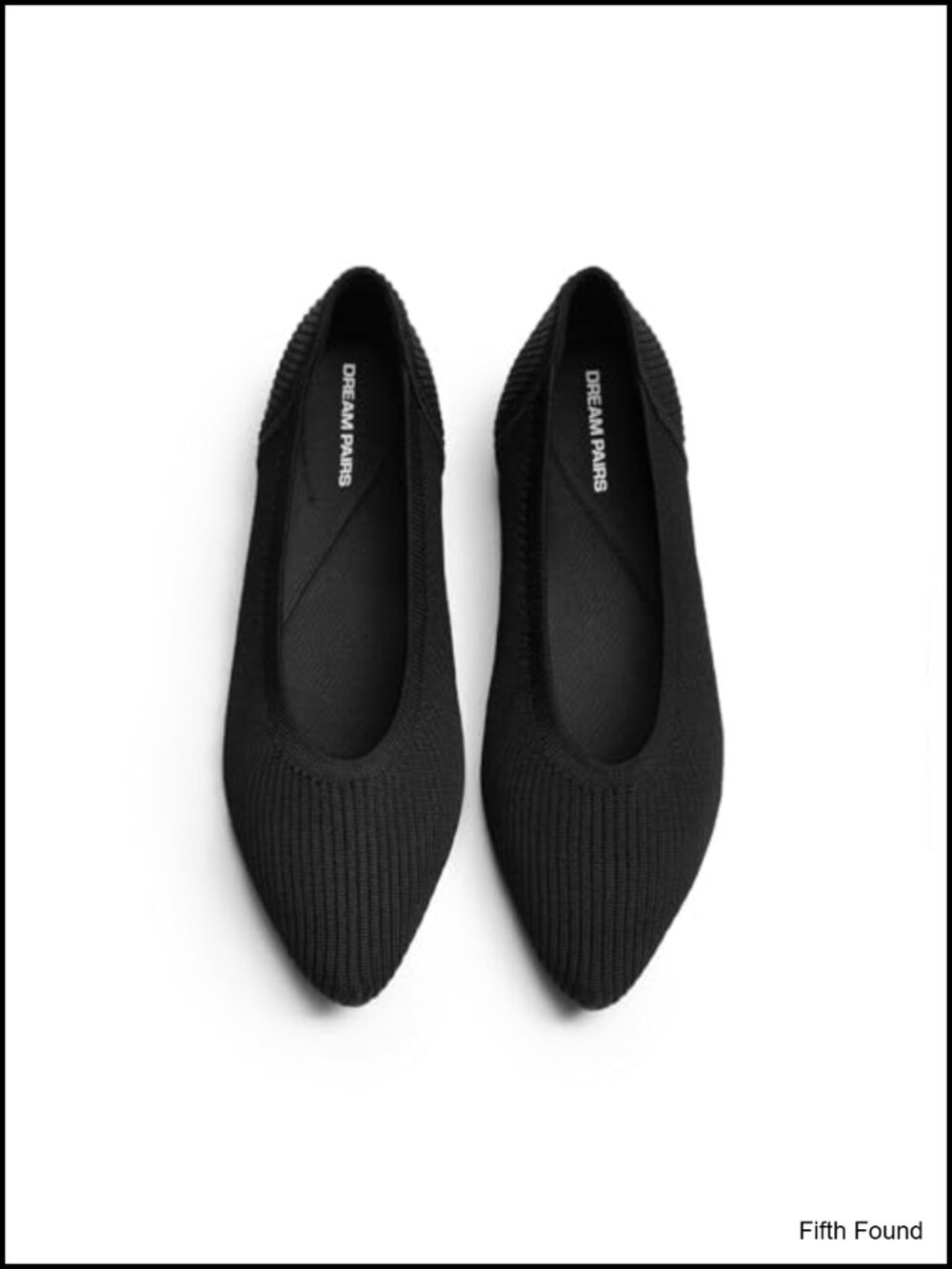 Women's Knit Ballet Flats Cushioned Insole Flexible Non-Slip Pointed Toe